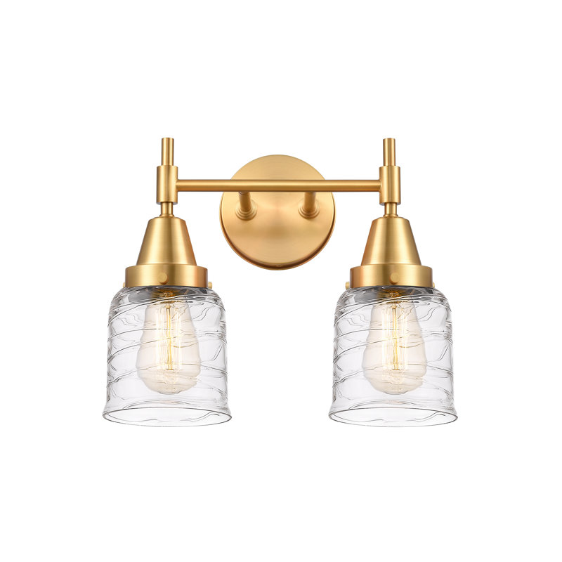 Éclairage de salle de bain à intensité variable 2 lumières Amede, Tourbillon déco, Or satiné