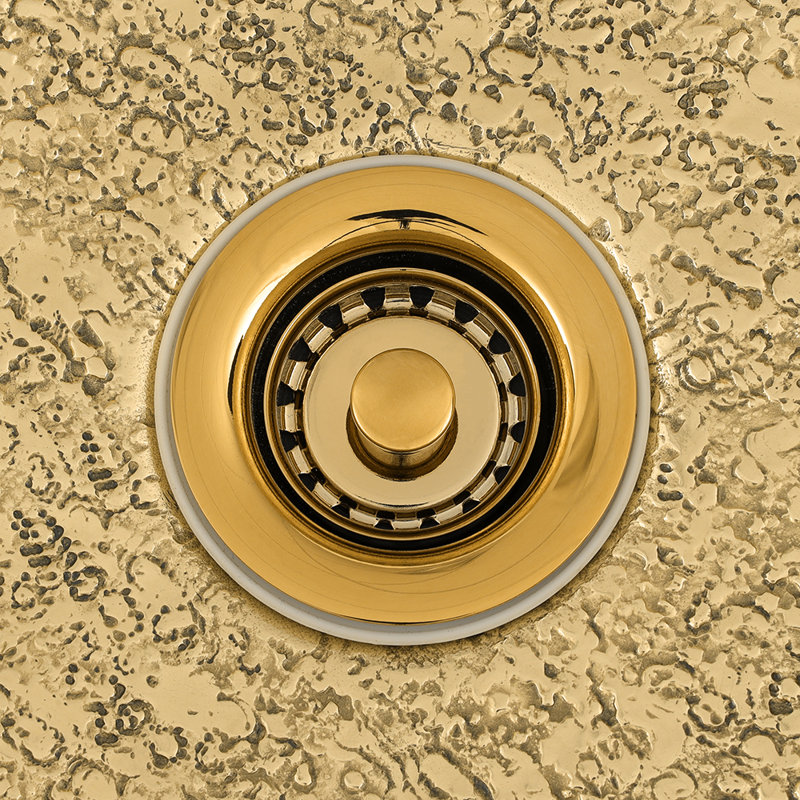 Drain de panier 2 ", Blanc / or