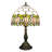 Art Deco Floral Stained Glass Table Lamp