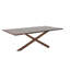 Table de salle à manger Vyva, bord triple, bois brun noyer, 71 pouces
