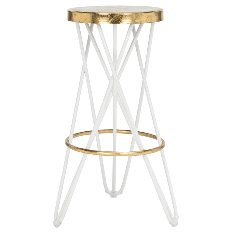 Jaylen Counter Stool with Metal Frame, White