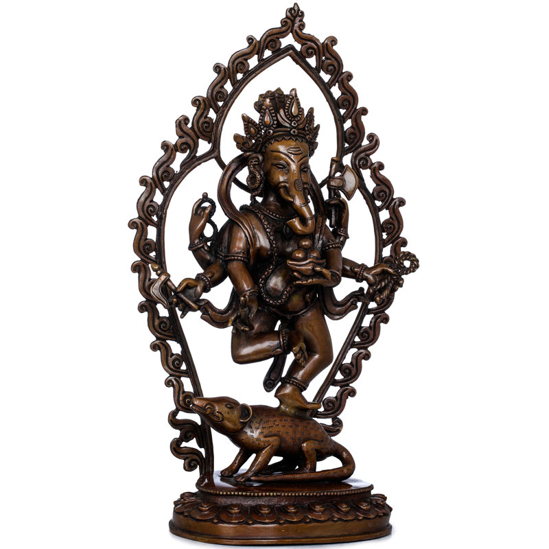 Shadbhuja Ganesha dansant à six mains népalais