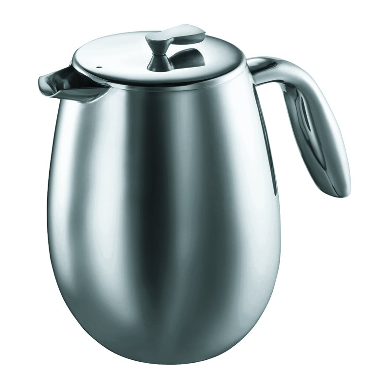 Bodum Columbia Double Wall Stainless Steel French Press Coffee Maker, 51 oz.