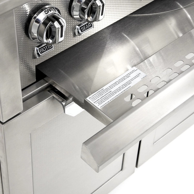 36" Built-In Grill, 3 Trellis Burners, Rotisserie, Liquid Propane