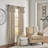 Drop Cloth Curtain Panel, Light Filtering Ring and Tab Top with Attached Valance, 63 in Long x 50 in Wide, Farmhouse Single Window Panel, Bedroom, Living Room and Dining Room, Linen-82922719-82922716
