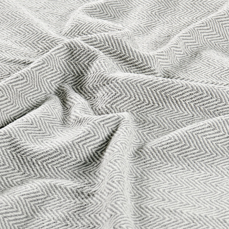 Knitted Throw Blanket, Grey