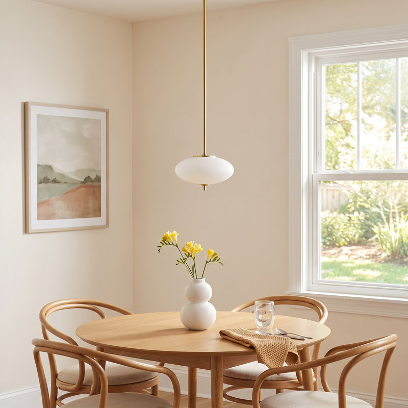 Parlait 1-Light Dimmable LED Chandelier, Gold