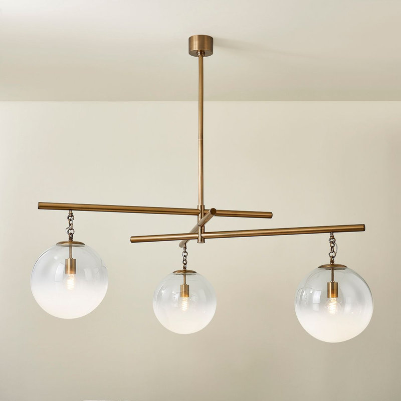 Wade 3 Light Chandelier, 24" H x 59" W x 59" D