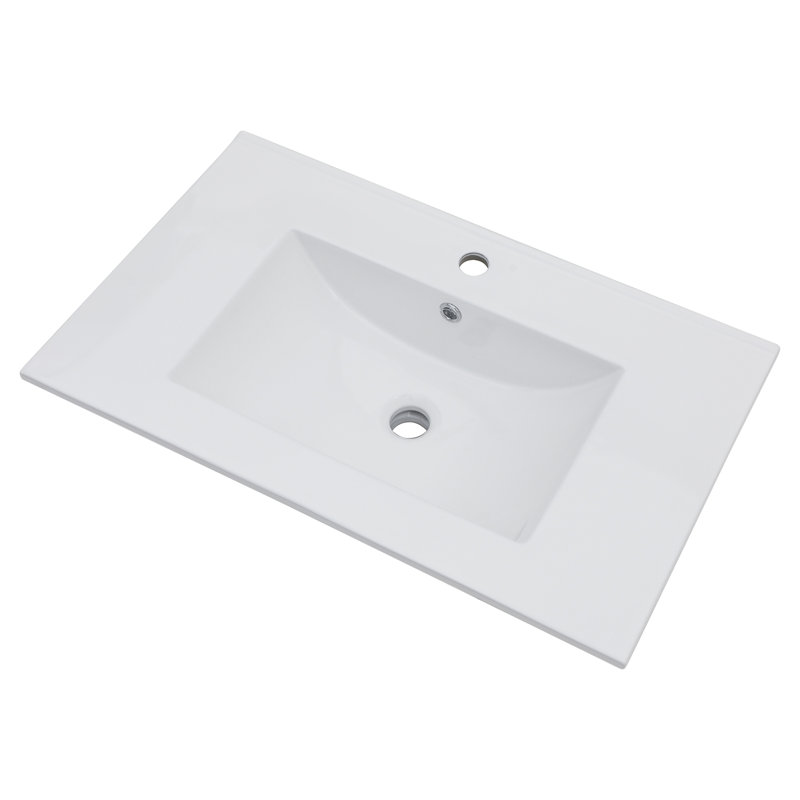 Comptoir de meuble-lavabo en céramique blanc 36 po x l 18 po 36 po x L 18 po