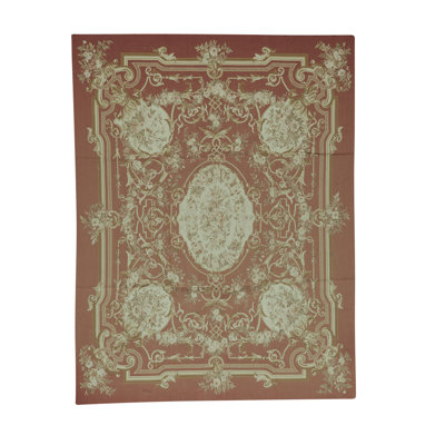 Hand-Knotted High-Quality Red and Red Area Rug
