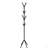 Coat Rack, Hall Tree, Free Standing, 8 Hooks, Entryway, 70"h, Bedroom, Black Metal, Contemporary, Modern