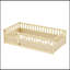 Lit simple au sol avec barrière et porte de haute sécurité, conception en bois Montessori pour la chambre à coucher