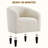 Upholstered Solid Wood Barrel Accent Club Chair-1258697766