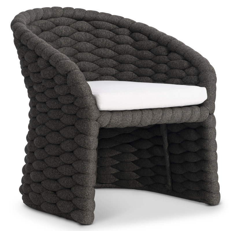 Outdoor Dining Armchair, Black