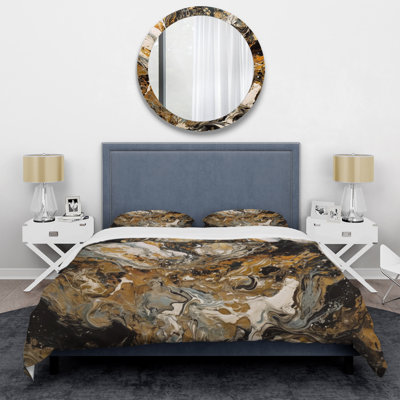 Ensemble de housse de couette en microfibre / polyester Marble I