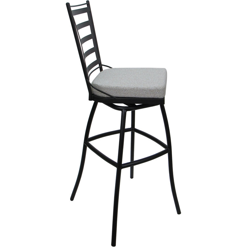 Tabouret de bar d'extérieur pour l'extérieur, Noir, Blanc / Blanc