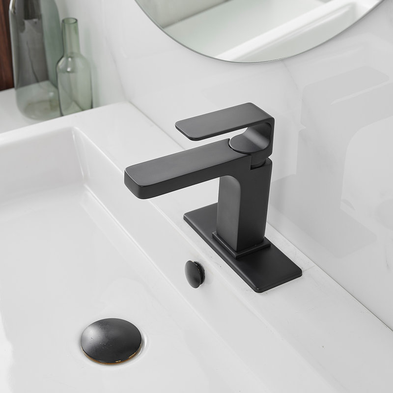 Single-Hole Single-handle Bathroom Faucet, Matte Black