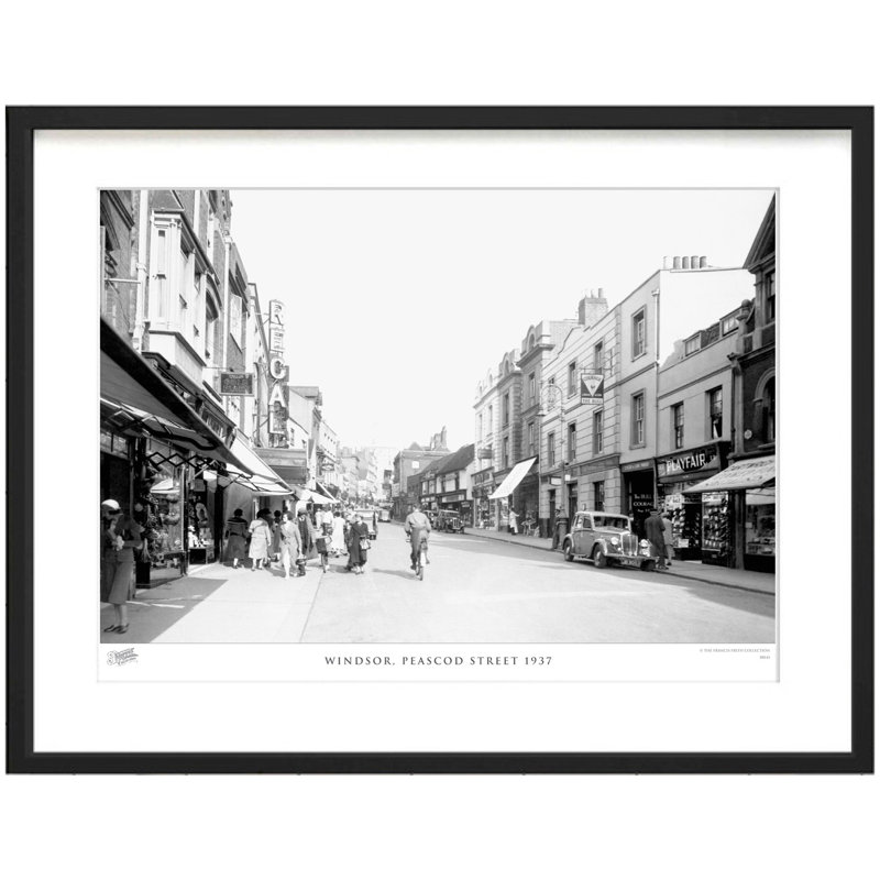 Windsor, Peascod Street 1937 by Francis Frith - Single Picture Frame Print, 60cm H x 80cm W x 2.3cm D