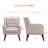 73cm Wide Tufted Polyester Armchair with Solid Wood Legs-1739323635