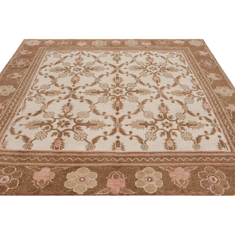Hand Knotted Wool Floral Area Rug