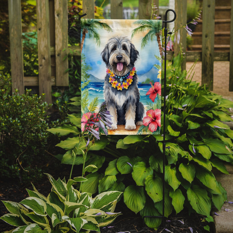 Drapeau de jardin en polyester double face H 15,5 po x l 11,25 po