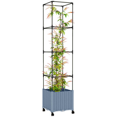 Raised Garden Bed with Trellis