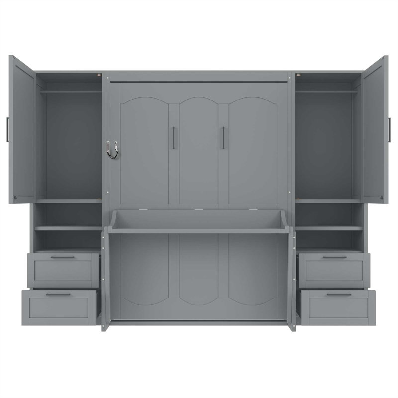 Lit escamotable avec lit escamotable Murphy, Gris