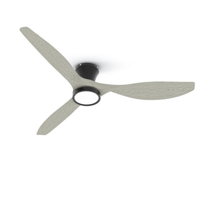 Jacara 52" Flush Mount Ceiling Fan with LED Light & Remote