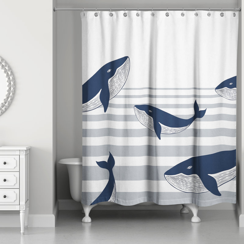 Rideau de douche simple Nautical