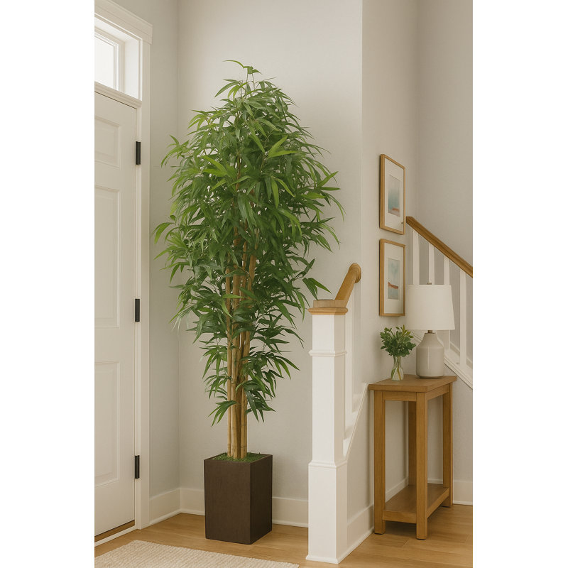 Tall High End Realistic Silk Floor Bamboo Tree in Planter