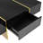 Modern Multi-Storage Rectangle Sofa Table with Golden Wood-1394367986