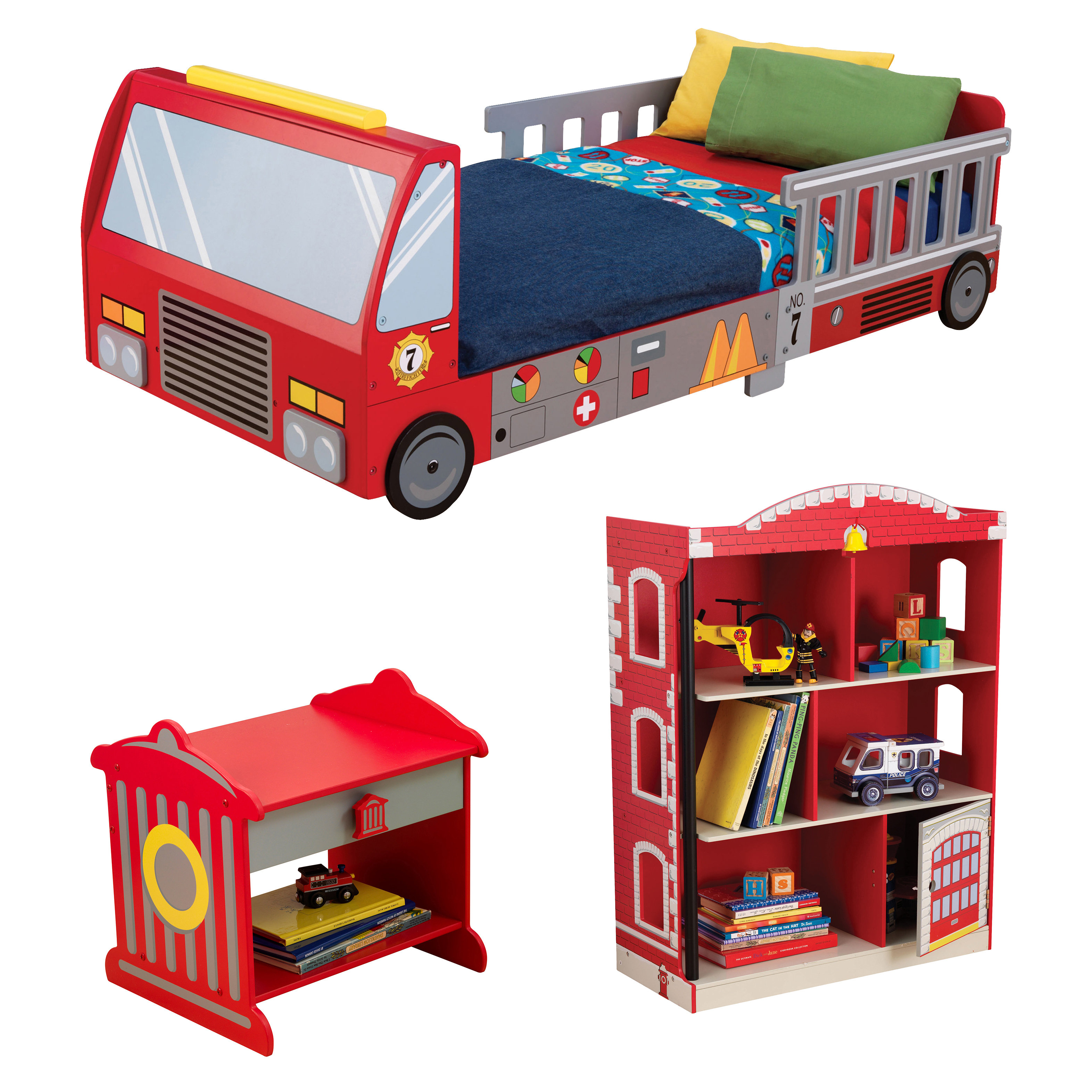 Fire truck bedroom set best sale