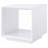 Shuster Square End Side Table White High Gloss