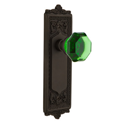 Plaque Egg & Dart avec bouton de porte Waldorf Emerald