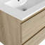 Ensemble de meuble-lavabo simple 24 po avec plateau en bois manufacturé Polloro-716980169-716980174