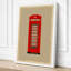 Red Telephone Box Graphic - Wrapped Canvas-1296720597-1296720592