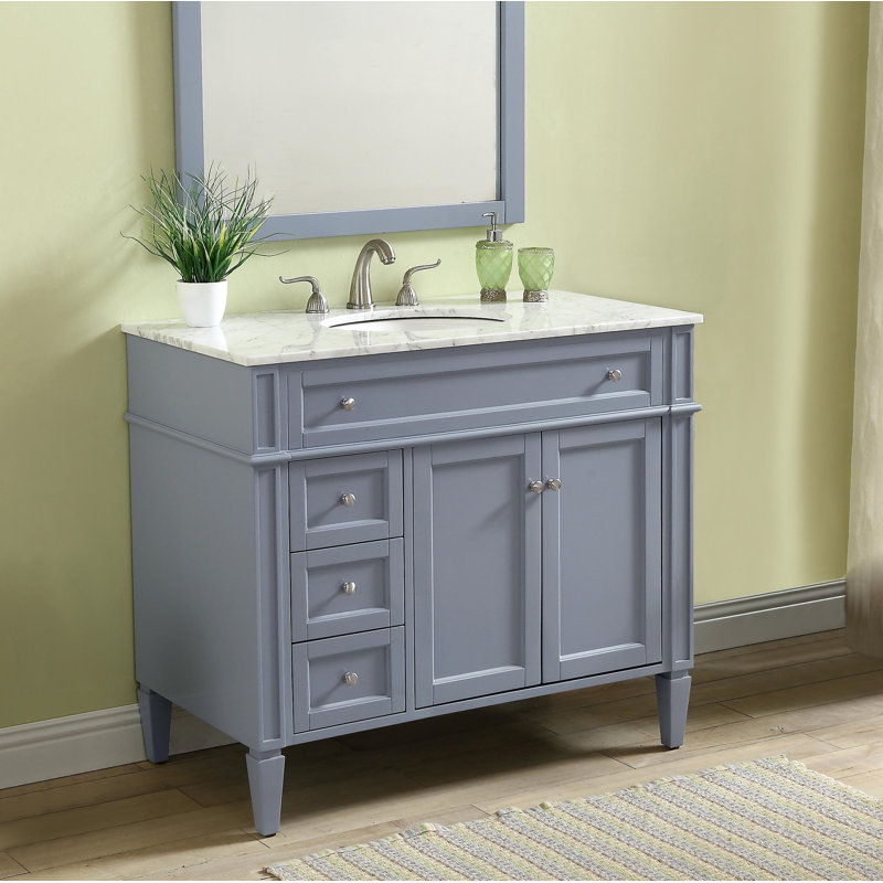 Ensemble de meuble-lavabo simple 40 "Rivers, Gris
