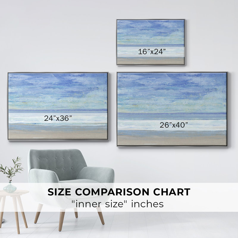 Rolling Surf I, reproduction d'art sur toile, H 25 po x l 37 po x P 2 po, Argent
