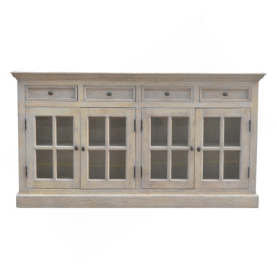 Wood Stone Acid Wash Glazed Sideboard