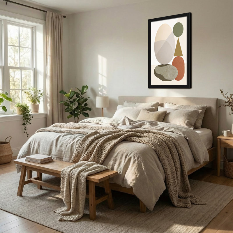 Abstract Abstract Geometric Shapes Earth Tones Pattern