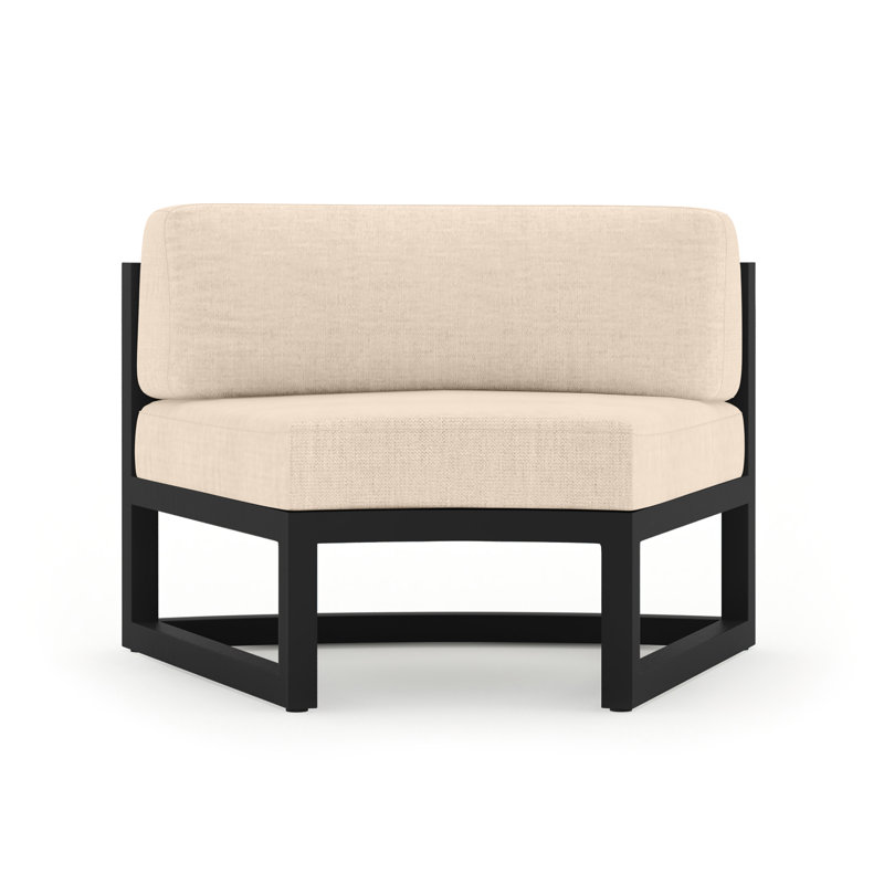 Avion Outdoor Lounge Chair, Spectrum Indigo Sunbrella®, Black