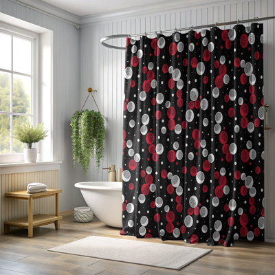 Rideau de douche foncé Premium Crimson