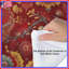 Édredon rouge à motif floral-123421545