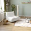 Canapé chenille beige doux