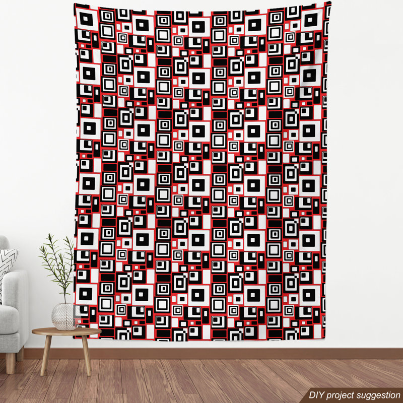 Tissu rectangulaire minimaliste, l 58 po x L 72 po