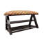 Banc de rangement rembourré avec tablettes