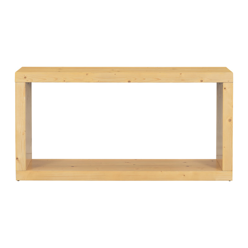 Le concept de table de vestibule carrée et de pin rehausse son look