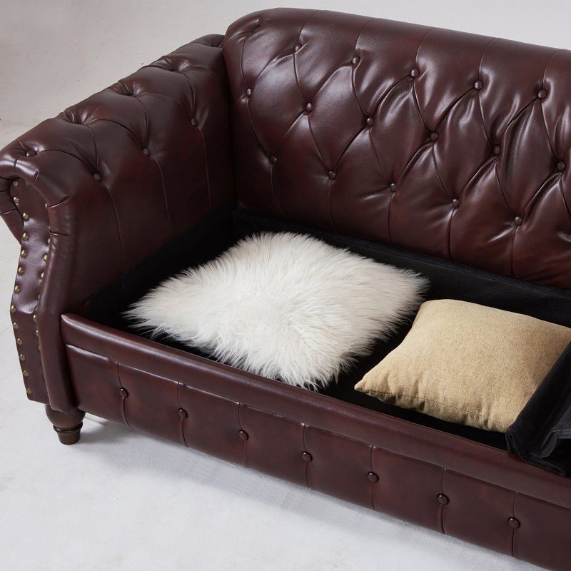 Canapé Chesterfield de salon, Bourgogne