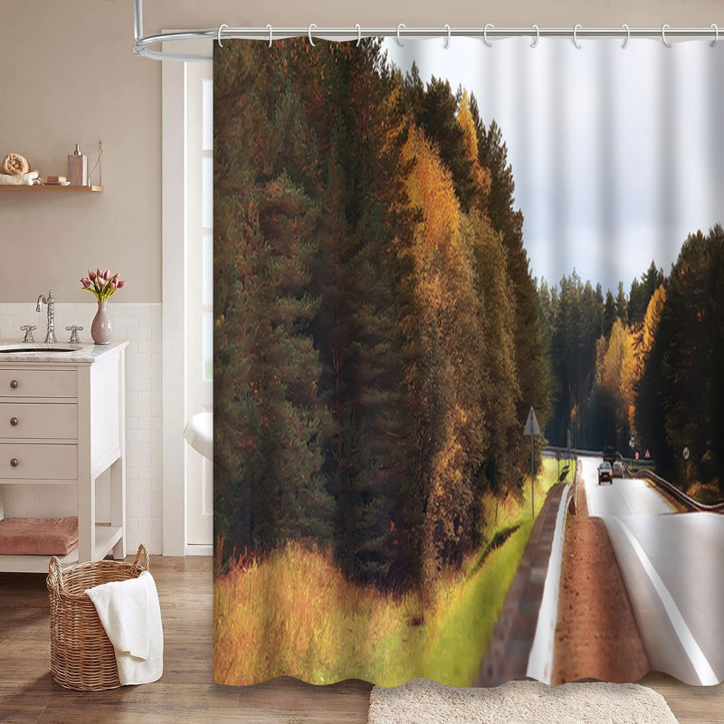 Rideau de douche avec 12 crochets, L 72 po x l 84 po
