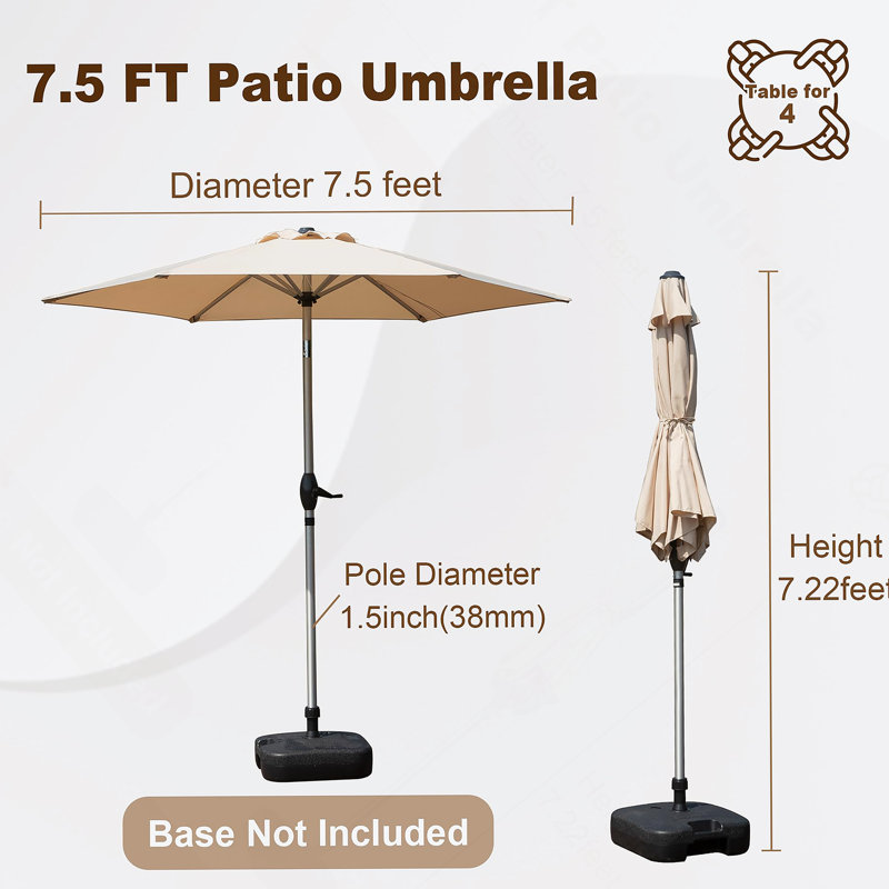 Parasol d'extérieur polyvalent pour divers environnements, assurant protection solaire et durabilité